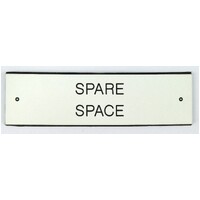 Traffolyte Switchboard Label SPARE SPACE 69x19 Black White