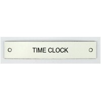 Traffolyte Switchboard Label TIME CLOCK 80x15 Black White