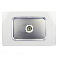 Opal Series TV Wall Plate with Glass-Look Finish