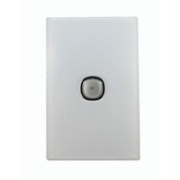 Opal Series LED Push Button 1 Gang Light Switch with Glass-Look Finish