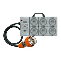 Power Board 3 Pin 32A to 3 Pin 10A RCBO Protected