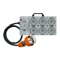 Power Board 3 Pin 32A to 3 Pin 15A RCBO Protected