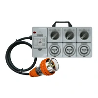 Power Board 3 Pin 32A to 3 Pin 20A Round RCBO Protected
