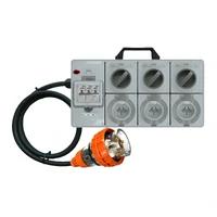 Power Board 5 Pin 20A to 3 Pin 20A Flat RCBO Protected