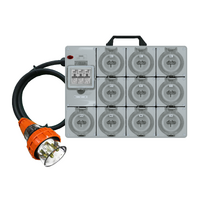 Power Board 5 Pin 32A Jumbo to 3 Pin 15A RCBO Protected