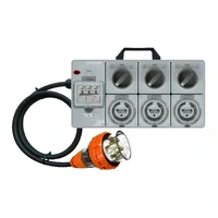 Power Board 5 Pin 32A to 3 Pin 20A Round RCBO Protected