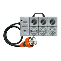 Power Board 5 Pin 32A to 3 Pin 32A RCBO Protected