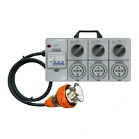 Power Board 5 Pin 32A to 5 Pin 32A RCBO Protected
