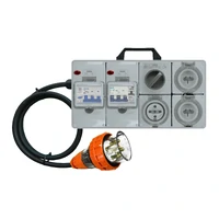 Power Board 5 Pin 32A to 5 Pin 32A and 3 Pin 15A RCBO Protected