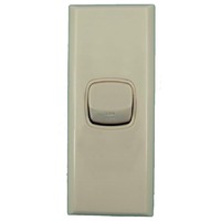 Powerclip 1 Gang ARCHITRAVE Light Switch - Double Pole 10 Amp Beige