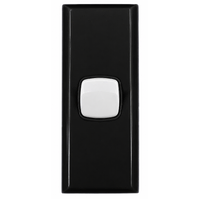 Powerclip 1 Gang ARCHITRAVE Light Switch Extra Low Voltage 12-24V | Black