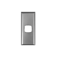 AS1C/SC Powerclip 1 Gang Architrave Light Switch Silver Cover Only