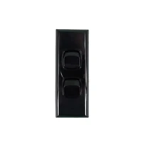 Powerclip 2 Gang ARCHITRAVE Light Switch 10 Amp Black AS2/B