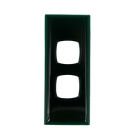 AS2BC/B Powerclip 2 Gang ARCHITRAVE Grid plate and Cover Black