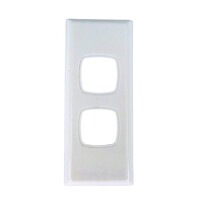 Powerclip 2 Gang Architrave Light Switch White Cover Only