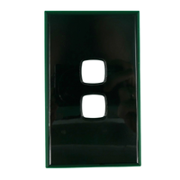 S2C/B Powerclip 2 Gang Light Switch | Black Cover Only