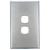 Powerclip 2 Gang Light Switch 10 Amp 240v Silver
