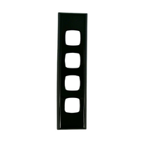 Powerclip 4 Gang Architrave Light Switch Black Cover Only