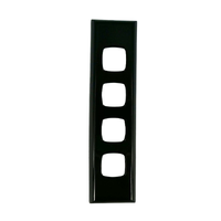 AS4BC/B Powerclip 4 Gang ARCHITRAVE Grid plate and Cover Black