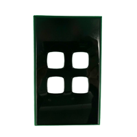 S4BC/B Powerclip 4 Gang Light Switch Grid Plate and Cover Only Black