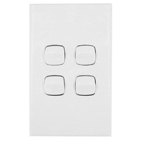 Powerclip 4 Gang Double Pole Caravan RV Light Switch