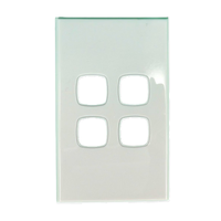 S4C Powerclip 4 Gang Light Switch White Cover Only