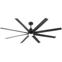 Pro-Vision PVCF-7209L-DC 72" 8 Blade DC Ceiling Fan LED Light Remote Black