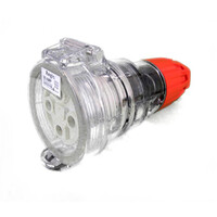 Regis A56CSC450 50 AMP 3 Phase 4 Pin Round Extension Socket Industrial Electrical IP66