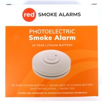 Red Smoke R10 10 Year Battery Stand-Alone Smoke Alarm