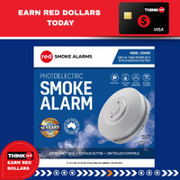 Red Smoke R240RC 240v Smoke Alarm With Rechargeable Battery