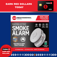 Red Smoke Professional R240P 240V Smoke Alarm With 9V Battery Back-Up