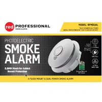 Red Smoke Professional RFMDUAL Dual Power Flush Mount Smoke Alarm