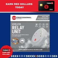 Red Smoke RRURF RF Relay Unit 240V for Smoke Alarms Auxiliary Trigger