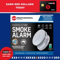Red Smoke RSDUALP 240V Photoelectric Smoke Alarm with 10yr Lithium Backup