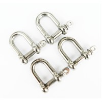 5mm Stainless Steel D Shackle Pack of 4
