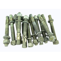 M16x150mm Galvanised Wedge Anchors Through Bolts x 14 Pieces