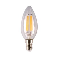 SAL LCA27E14D/C LED Candle Lamp 4W E14 2700K Clear - Dimmable