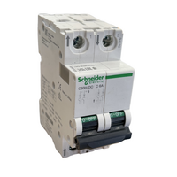 Schneider A9N61526 Acti9 C60H-DC 6 Amp 2 Pole C Curve DC MCB Circuit Breaker 500V DC 6kA 2 Module