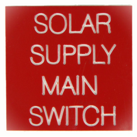 Label Solar Supply Main Switch 2x2cm Small Red