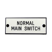 Solar Label Normal Main Switch 4x2cm White