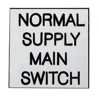 Solar Label Normal Supply Main Switch 2x2cm White