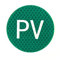 Solar Label PV Green Reflective Sticker 7cm Diameter