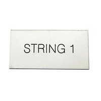 Solar Label Engraved "String 1" 4x2cm White