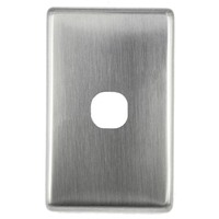Tesla 1 Gang Light Switch Silver Metal Cover Only