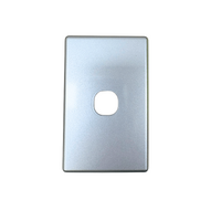 SPNSW1 Slimline Series 1 Gang Light Switch Cover Only Silver Plastic