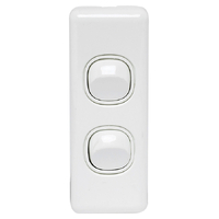 Light Switch ARCHITRAVE Narrow Small 2 Gang Classic Series