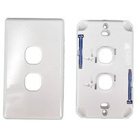 Classic Series 2 Gang Light Switch Grid Plate and Cover