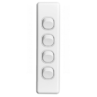 Light Switch ARCHITRAVE Narrow Small 4 Gang Classic Series