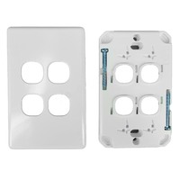 Classic Series 4 Gang Light Switch Grid Plate and Cover