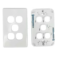 Tesla 5 Gang Light Switch Grid Plate and Cover
